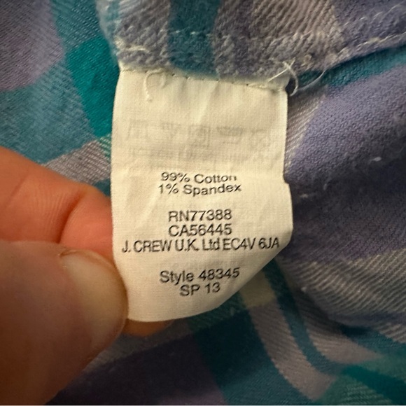 J Crew Women’s Flannel Button Down Shirt - Picture 3 of 4